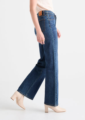 DU/ER - Midweight Performance Denim Wide Leg - all things being eco chilliwack - eco friendly women's fashion - Vancouver canada