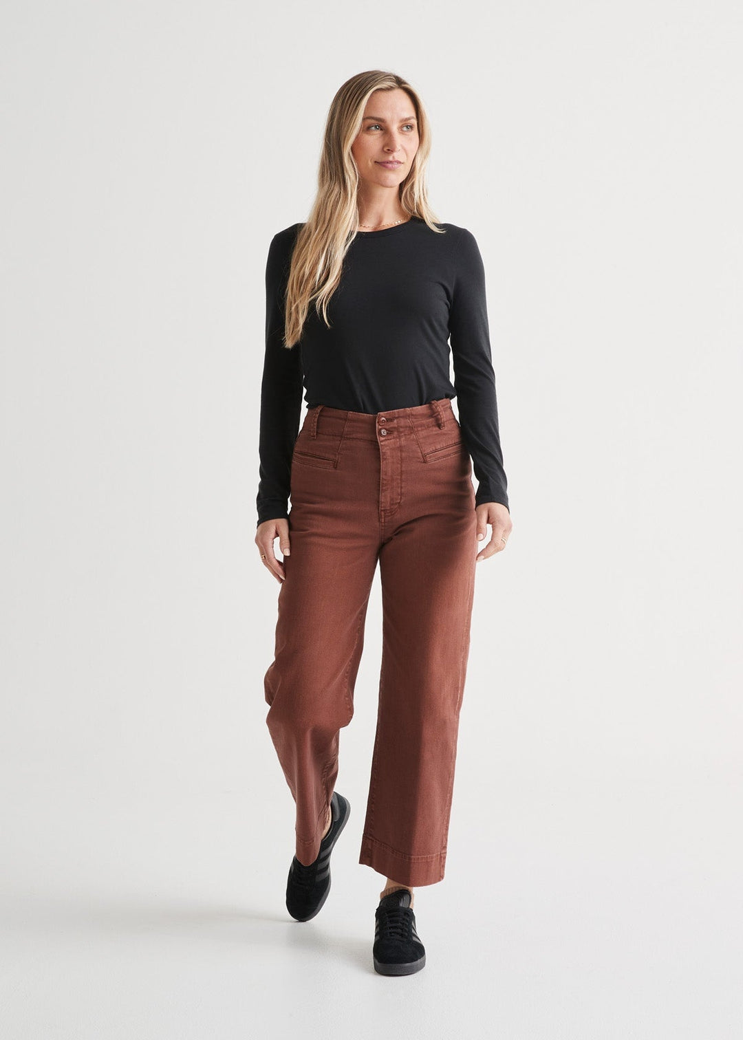 Buy Blue & Black Trousers & Pants for Women by Kryptic Online