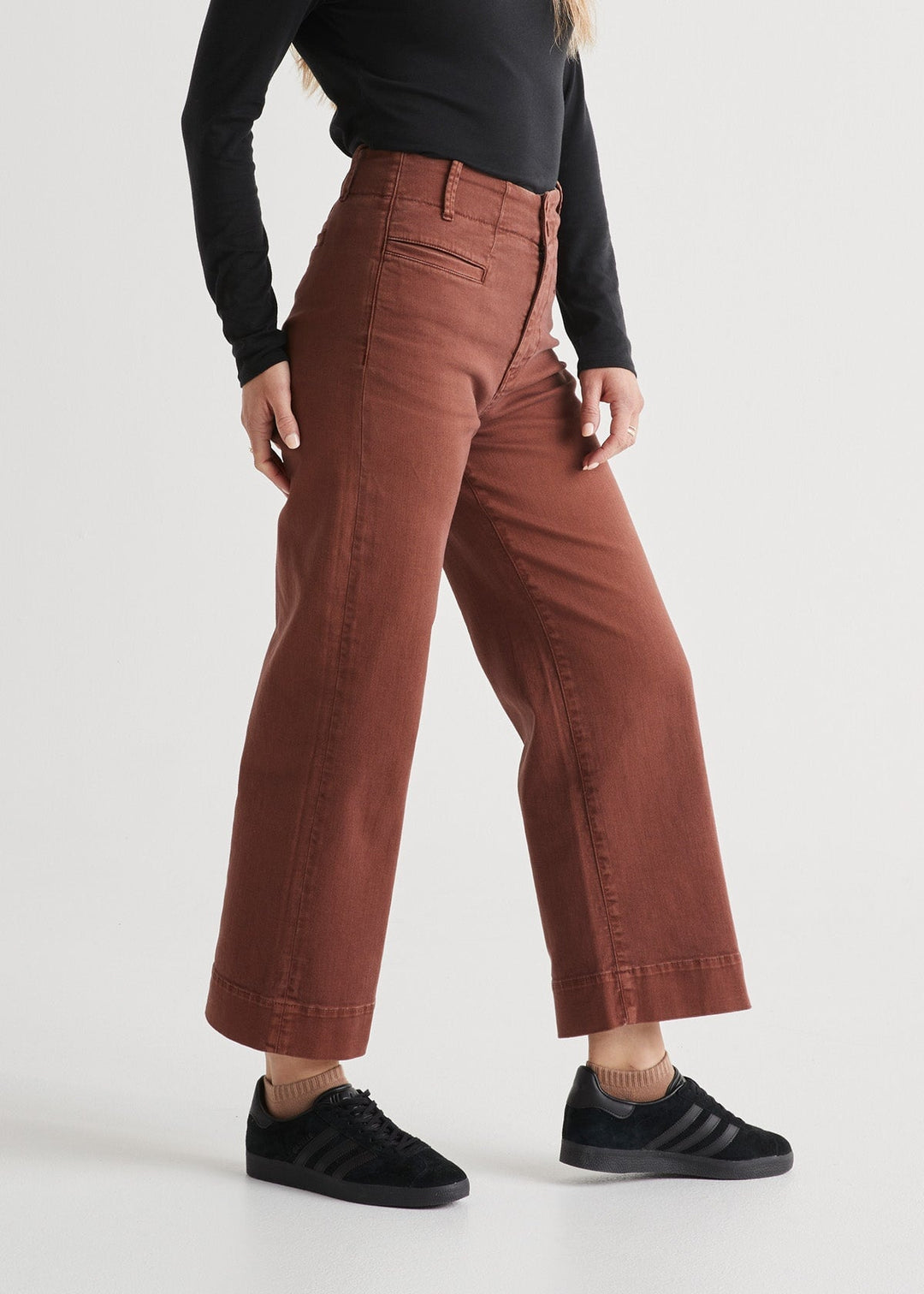 DU/ER - LuxTwill High Rise Trouser - all things being eco Chilliwack canada - women's clothing and accessories store - sustainable and eco friendly fashion