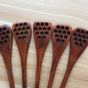 EastVan Bees - Hex Hole Wooden Honey Dipper/Spoon