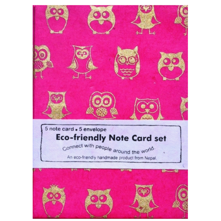 Giftsland - Eco-Friendly Fair Trade Notecard Sets - all things being eco chilliwack  - owls