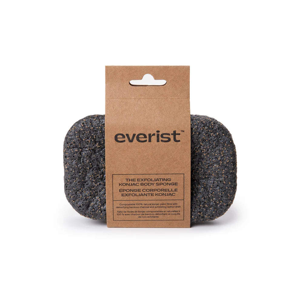 Everist - Compostable Exfoliating Charcoal + Pumice Infused Konjac Body Sponge