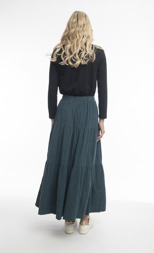 Orientique - Organic Cotton Cord Layered Skirt