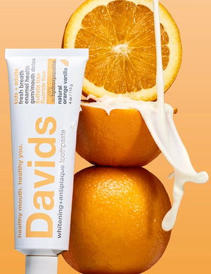 Davids - Premium Kids + Adults Nano W/Hydroxyapatite Natural Orange Vanilla Toothpaste