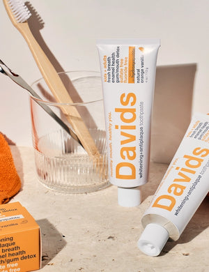 Davids - Premium Kids + Adults Nano W/Hydroxyapatite Natural Orange Vanilla Toothpaste