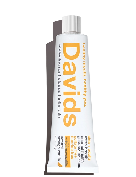 Davids - Premium Kids + Adults Nano W/Hydroxyapatite Natural Orange Vanilla Toothpaste