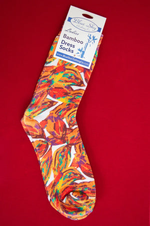 Blue Sky - Ladies Printed Bamboo Dress Socks