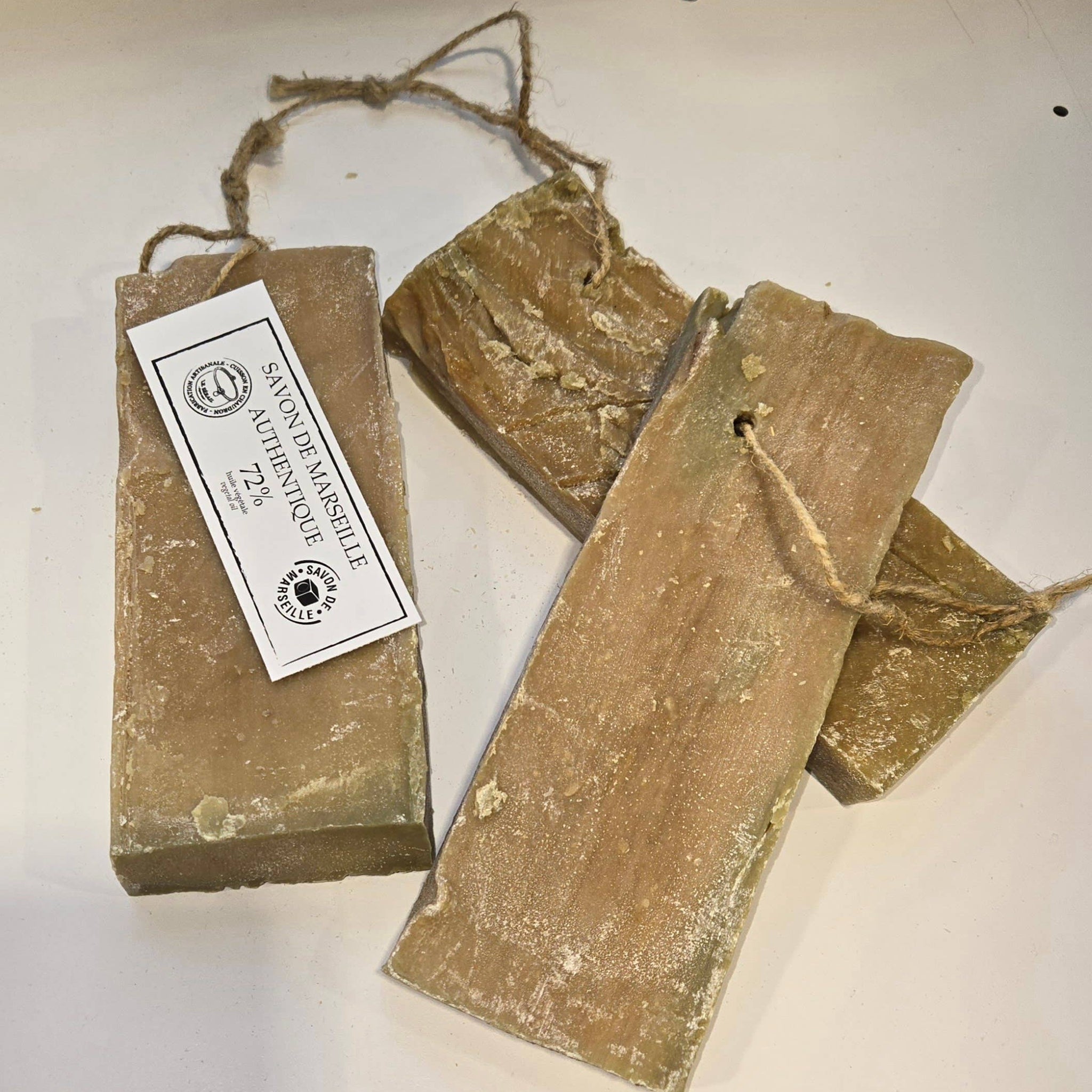 Au Savon De Marseille - Slice of Authentic Marseille Olive Oil Soap on Rope