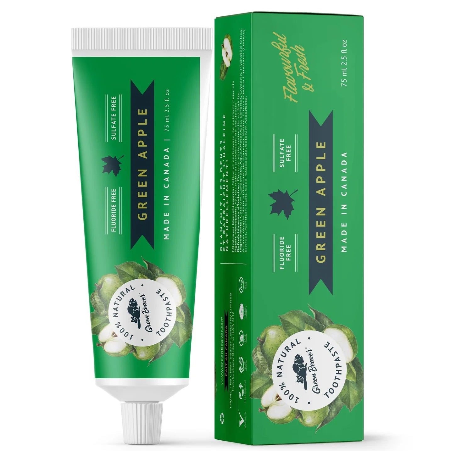 The Green Beaver Company - Natural Toothpaste Green Apple