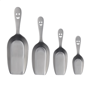Happy Face Cutlery - Stainless Steel Flat Bottom Scoop