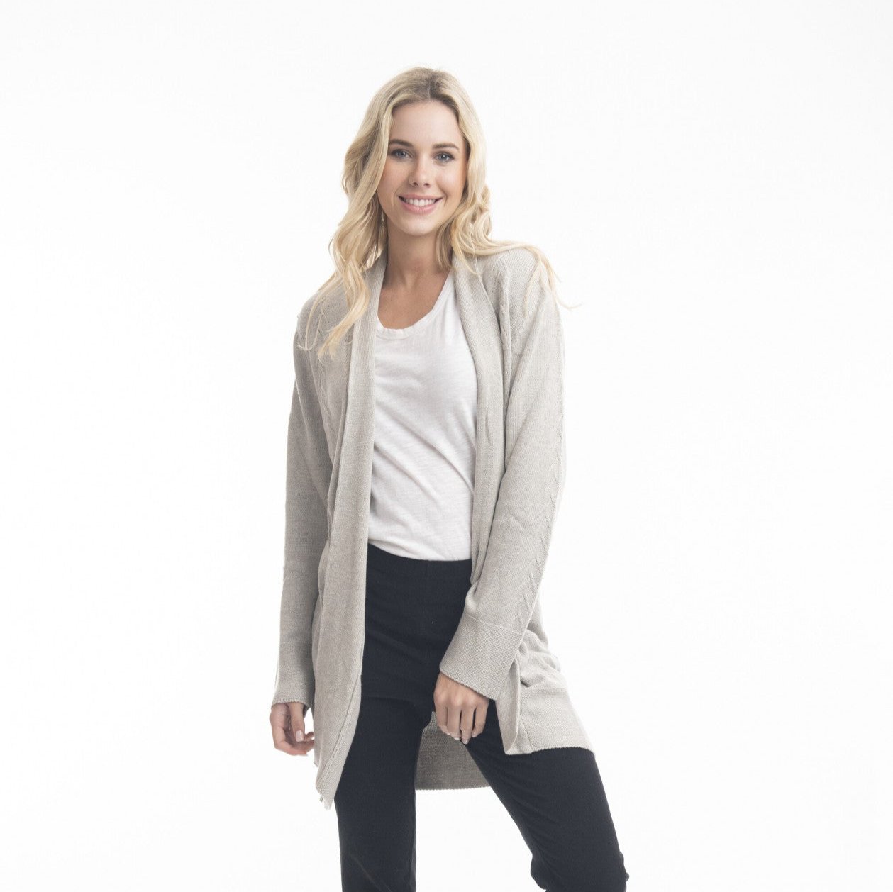 Orientique - Organic Cotton Long Knit Cardi