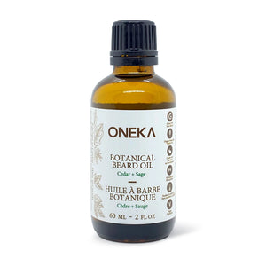 Oneka - Cedar & Sage Botanical Beard Oil - all things being eco chilliwack canada