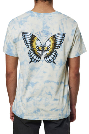 Katin USA - Transcend Tee - all things being eco chilliwack canada - men's organic cotton clothing and accessories store - sustainable men's fashion - back print detail with butterfly and "see you out there" slogan