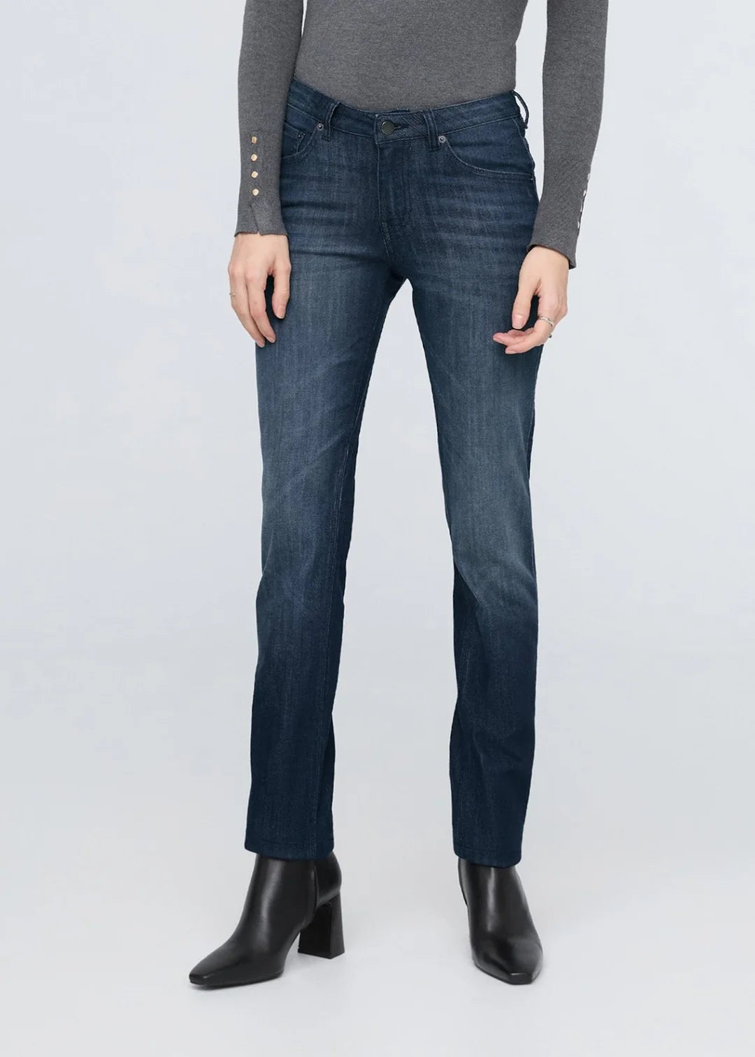 DU/ER - Performance Denim Mid Rise Slim Straight Nostalgia