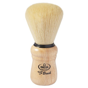 Omega - Wooden Handle Synthetic Bristle Shave Brush
