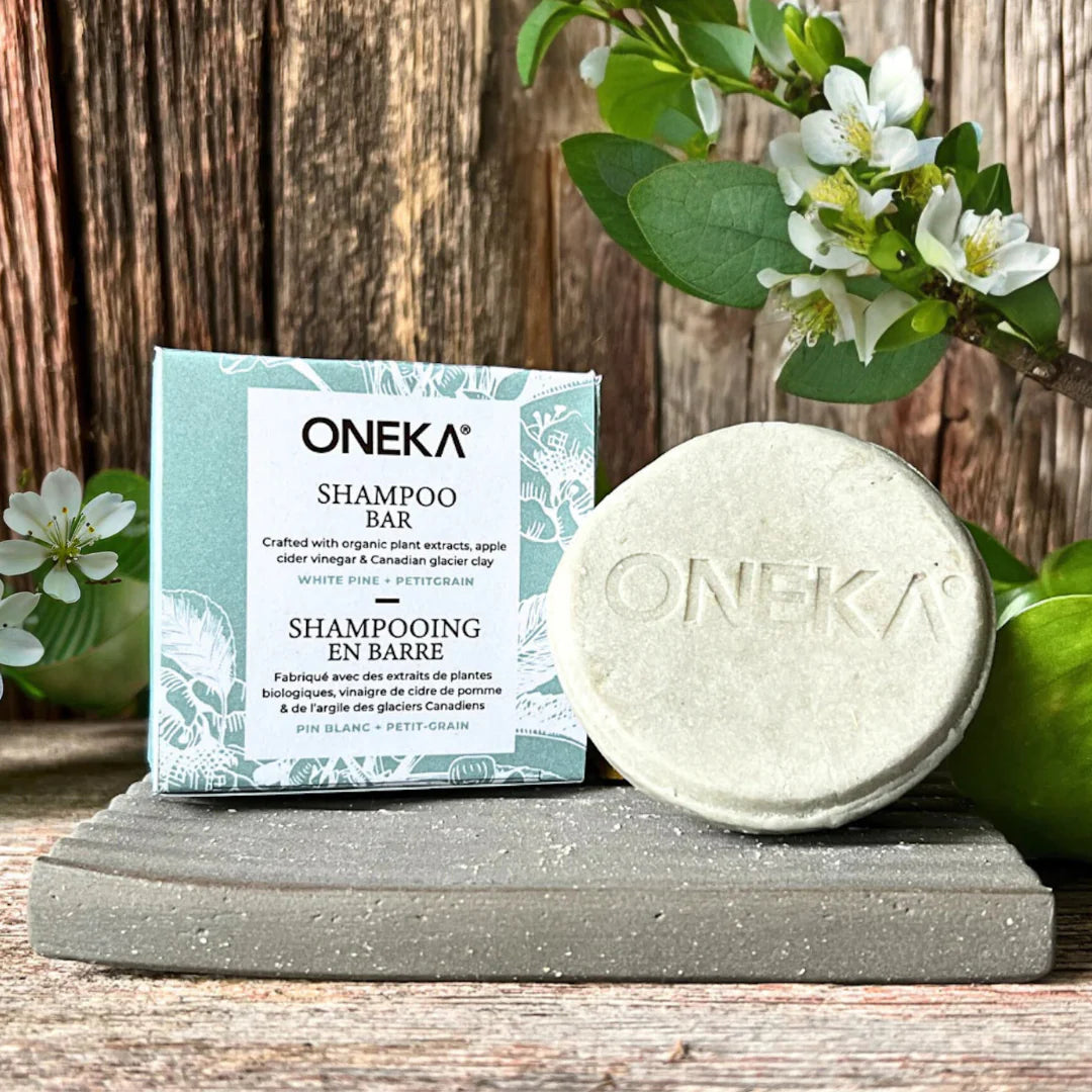 Oneka - Shampoo Bar White Pine + Petitgrain - all things being eco chilliwack canada