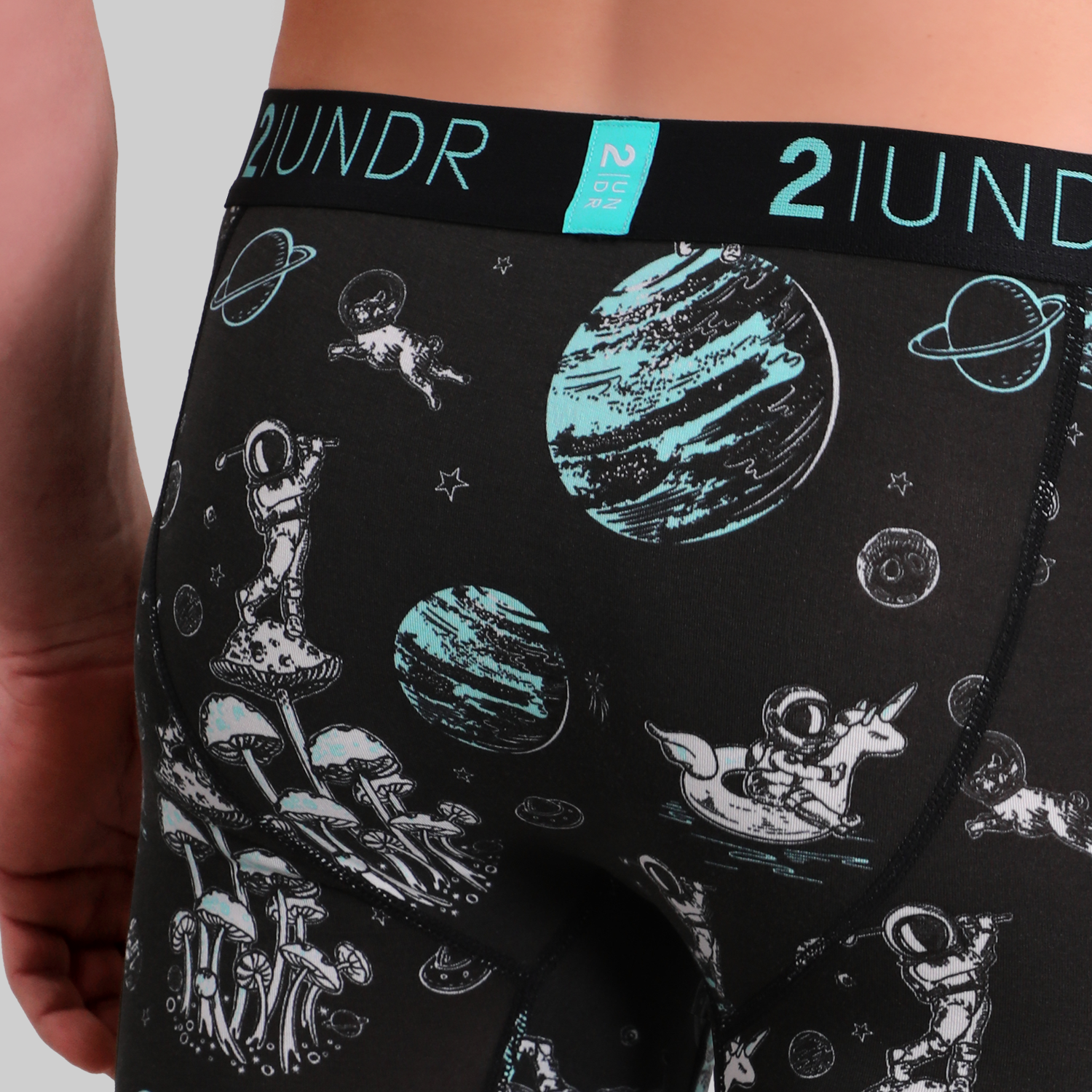 2UNDR - Printed Swing Shift Boxers Space Golf - all things being eco chilliwack - men's clothing store - sustainable fashion and accessories
