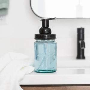 Jarmazing - Vintage Blue Recycled Glass Mason Jar Foaming Pump