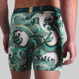 2UNDR - Printed Swing Shift Boxers White Caps - all things being eco chilliwack - men's clothing and accessories store - eco friendly sustainable fashion