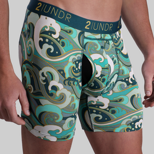 2UNDR - Printed Swing Shift Boxers White Caps - all things being eco chilliwack - men's clothing and accessories store