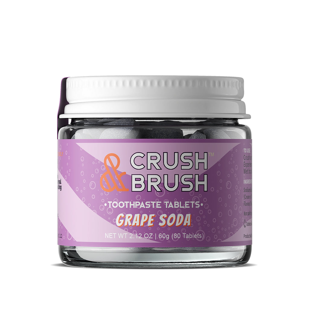 Nelson Naturals - Crush & Brush Toothpaste Tablets Grape Soda 60g