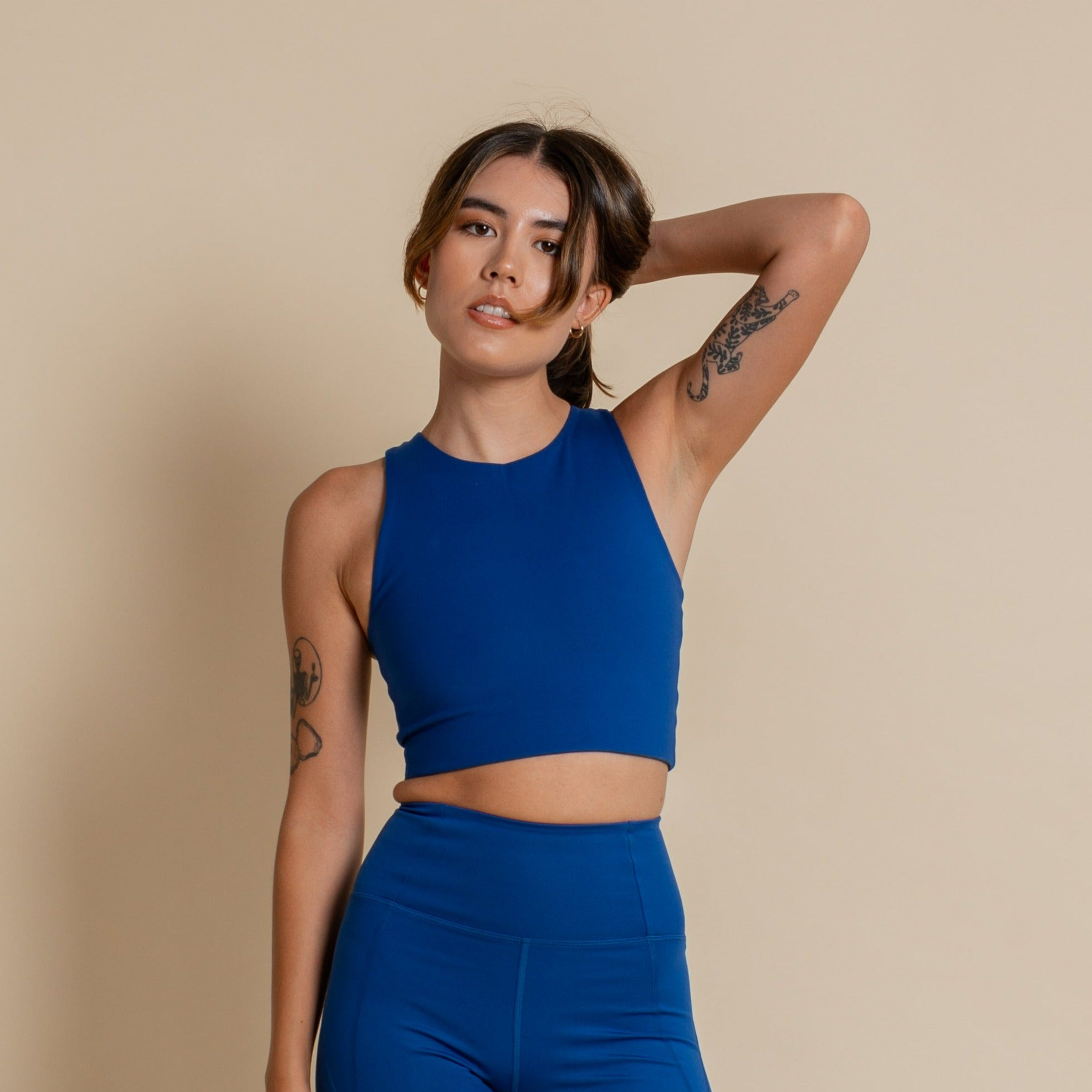 Girlfriend Collective - RPET Dylan Tank Bra Sodalite all things being eco chilliwack