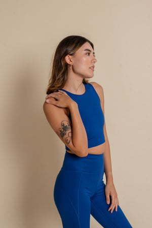 Girlfriend Collective - RPET Dylan Tank Bra Sodalite all things being eco chilliwack sustainable fashion