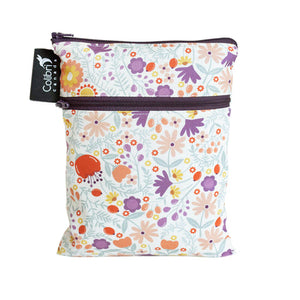 Colibri - Double Duty Reusable Mini Wet Bag - Wild Flowers Pattern - All Things Being Eco - Zero Waste