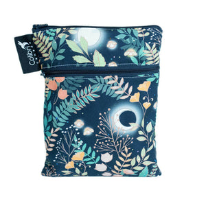 Colibri - Double Duty Reusable Mini Wet Bag - Fireflies Pattern - All Things Being Eco - Zero Waste