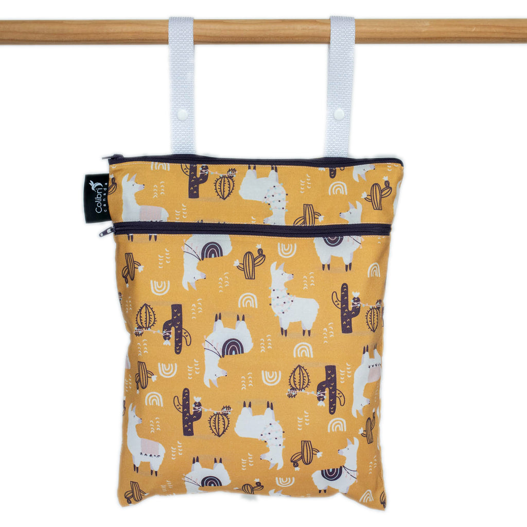 Colibri - Double Duty Wet Bag - Llama Pattern - All Things Being Eco - Zero Waste