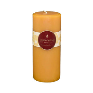 Honey Candles - 7" Round Pillar Beeswax Candle