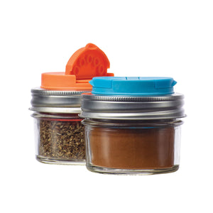 Jarware - Mason Jar Spice Lid 2 Piece Set all things being eco chilliwack orange and blue