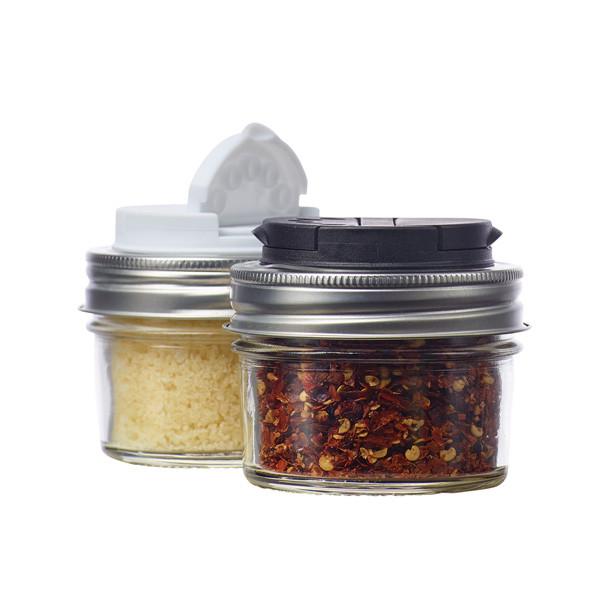 Jarware - Mason Jar Spice Lid 2 Piece Set all things being eco chilliwack black and white