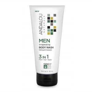 Andalou Naturals - Men's Invigorating Body Wash 3 in 1 Vegan Skin Care All Things Being Eco