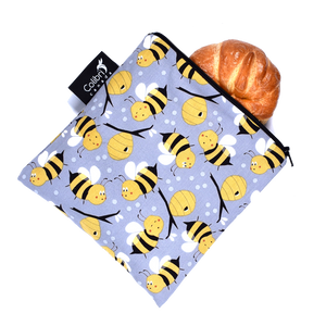 Colibri Bumble Bee Reusable Large Snack Bags made in Canada
