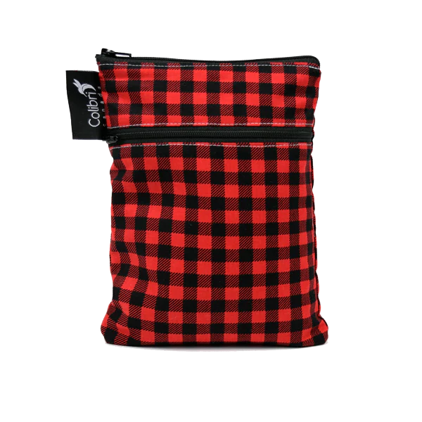 Colibri - Double Duty Reusable Mini Wet Bag - Plaid Pattern - All Things Being Eco - Zero Waste