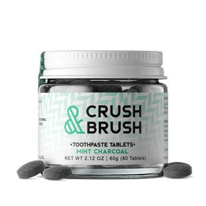 Nelson Naturals - Crush & Brush Toothpaste Tablets Charcoal Mint 60g