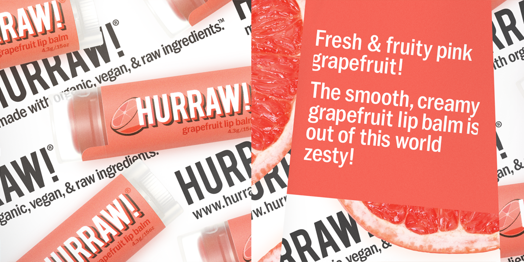Hurraw - Vegan Grapefruit Lip Balm