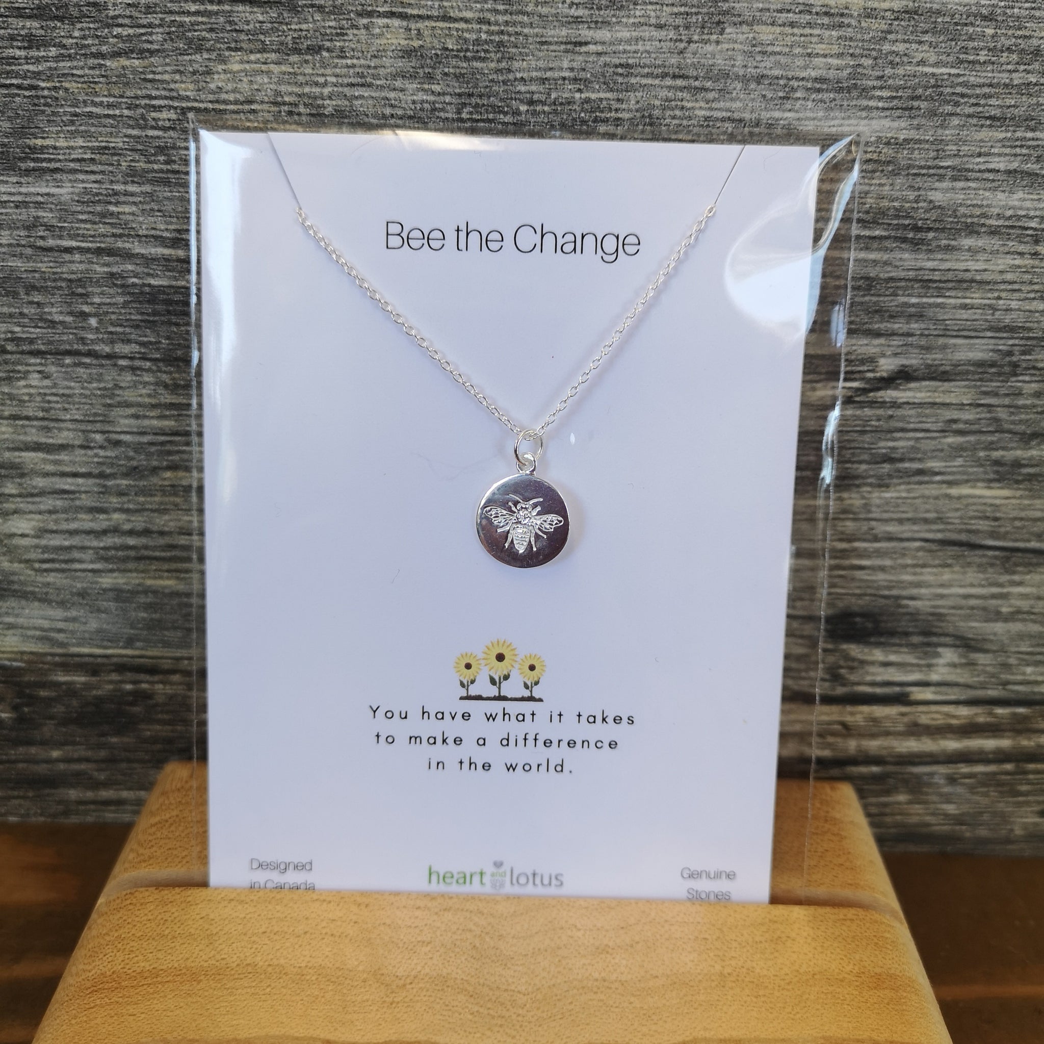 Heart and Lotus - Bee The Change Necklace