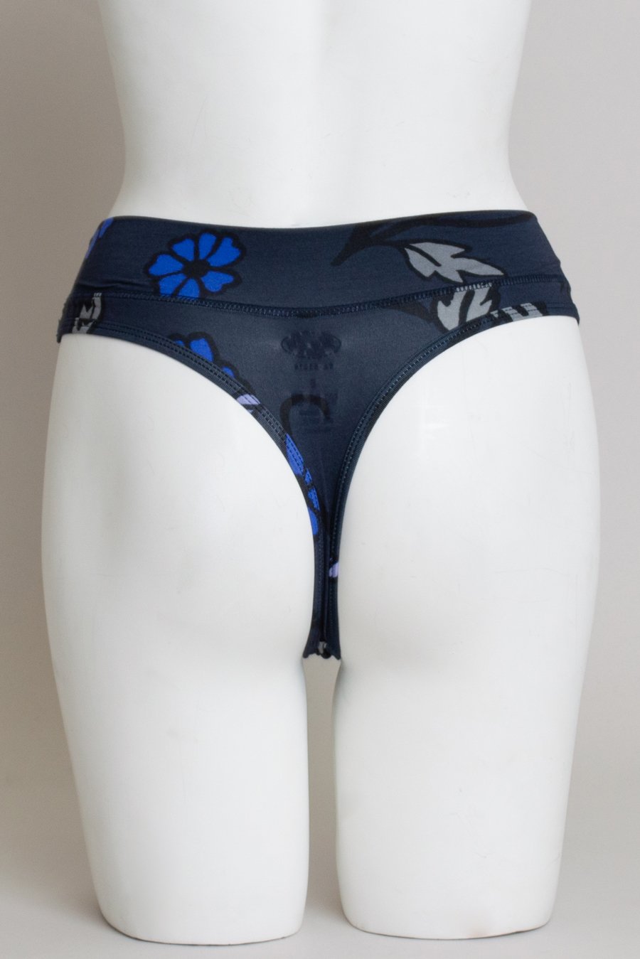 Blue Sky - La Thong Blue Freefall All Things Being Eco Chilliwack Canada Bamboo Underwear Women's Clothing Store