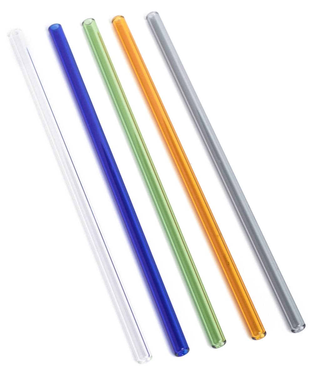 Life Without Waste - Coloured Glass Drinking Straws