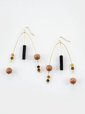 Mata Traders - Kelsey Mobile Earrings Wood