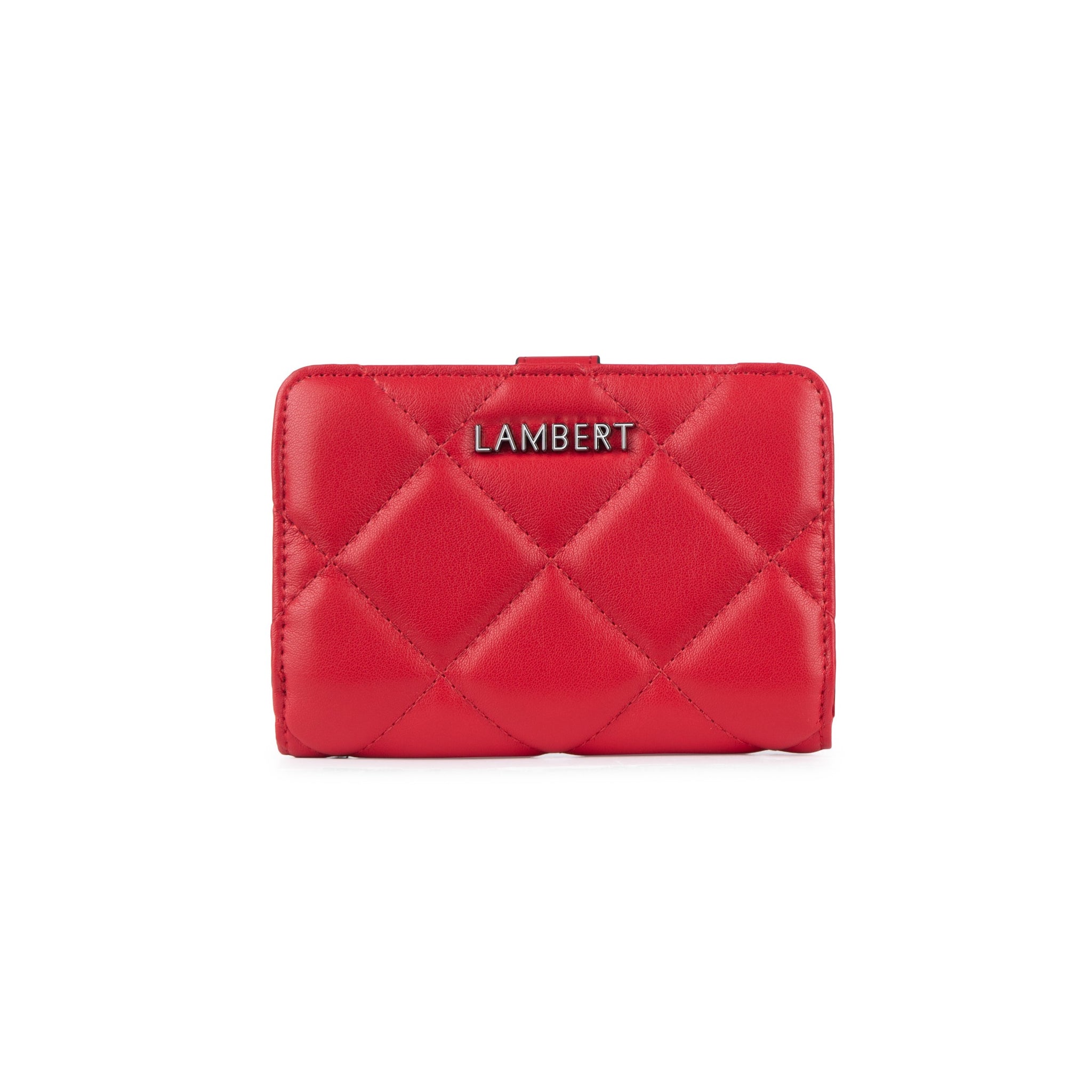Lambert - The Nora Quilted Wallet - Cherry Smooth
