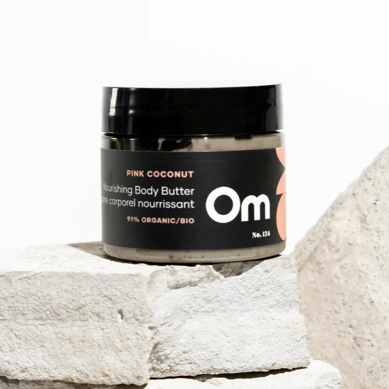 Om Mini Pink Coconut Body Butter - All Things Being Eco Chilliwack Canadian Made Vegan Skincare