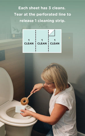 Eco Living Club - Toilet Bowl Cleaning Strips - All Things Being Eco - Package Free Cleaning Product - Septic Safe Toilet Cleaning