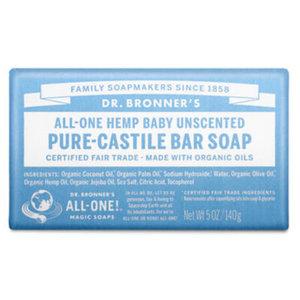 Dr.Bronners - Pure-Castille Bar Soap Baby Unscented - all things being eco chilliwack