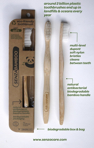 SenzaBamboo - Adult Ultra Soft Toothbrush one brush