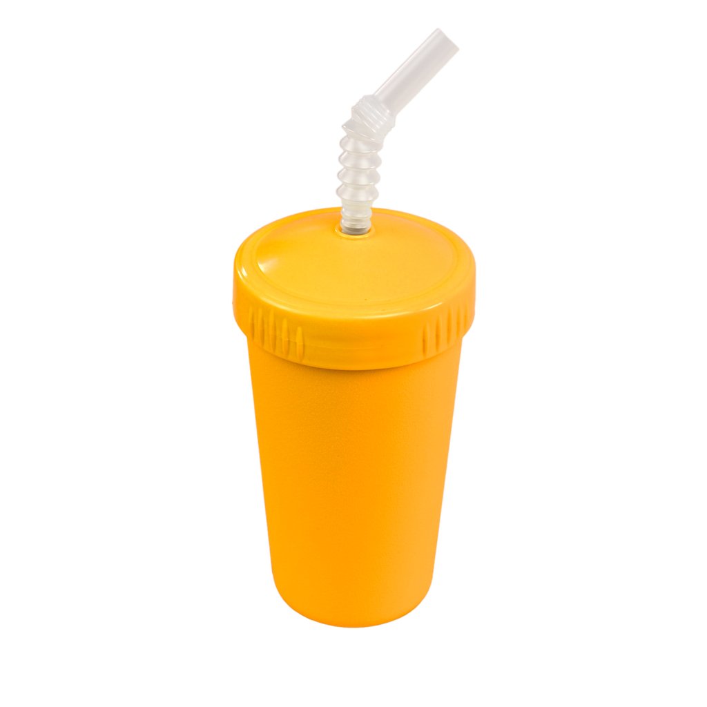 Re-Play - Straw Cup With Lid & Straw Recycled Milk Jug Glassware All Things Being Eco