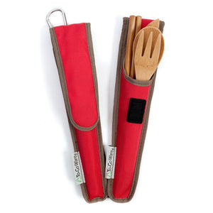 To Go Ware Reusable RePEat Bamboo Utensil Set Red