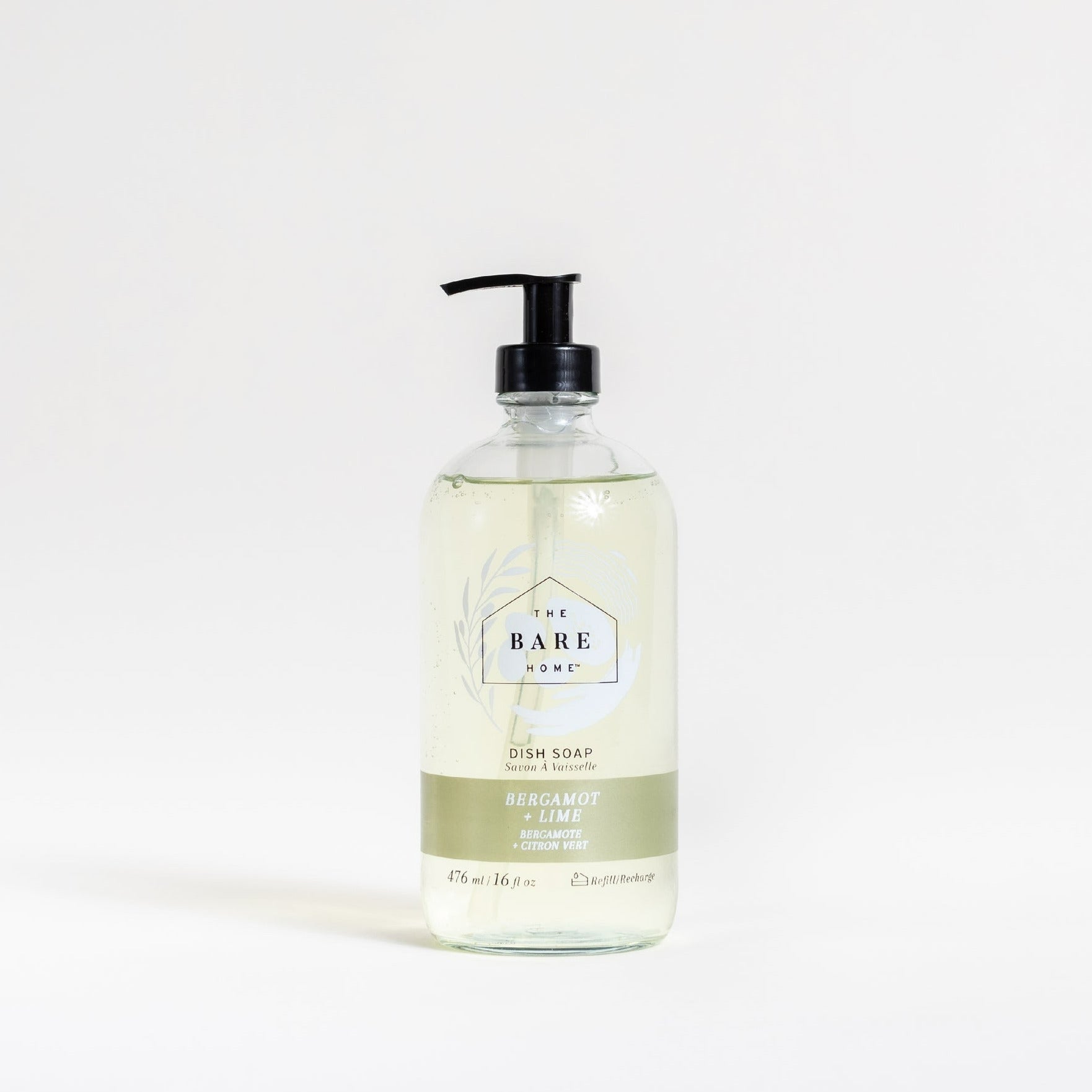 The BARE Home - Bergamot + Lime Dish Soap - all things being eco chilliwack